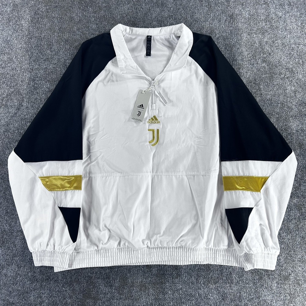 Juventus Training Icon Jacket Anorak White l Adidas Mens Size XL New